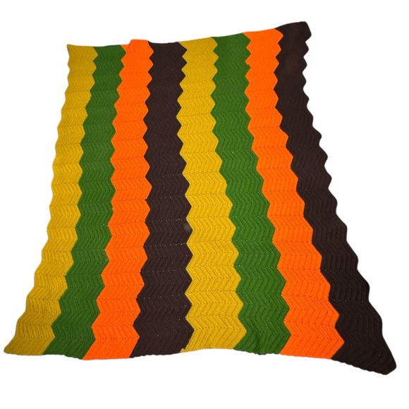 Multicolor Chevron Pattern Throw Blanket - Picture 7 of 10